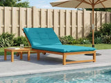 Sunlounger Cushion GEMERT 100% Polyester Turquoise 947454
