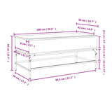 ZNTS Coffee Table Sonoma Oak 100x50x45 cm Engineered Wood and Metal 845397