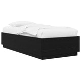 Bed Frame Black Oak 80 x 200 cm Engineered Wood 3429659