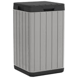 Outdoor Garbage Bin Grey 38x38x65 cm PP 364225