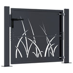 Garden Gate Anthracite 105x80 cm Steel Grass Design 153166
