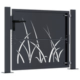 Garden Gate Anthracite 105x80 cm Steel Grass Design 153166