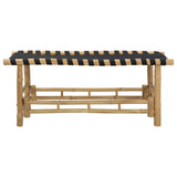 Garden Bench 110 x 38 x 40 cm Bamboo Natural Rectangular 42028074