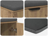 Hall Bench Artisan Oak 80 x 38 x 46 cm 891487