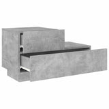 Bedside Cabinet with LED Lights Concrete Grey 70x36x40.5 cm 836780
