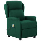 Massage Chair Dark Green 93.5 x 67.5 x 101.5 cm Fabric 348355