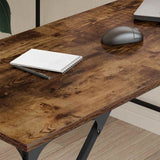 Desk Smoked Oak 149x149x75 cm Engineered Wood 837584
