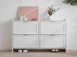 Modern Shoe Cabinet with 4 Flip Drawers, Freestanding Shoe Rack with Open Shelves, Suitable for N896P457053W