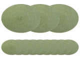 Jute Placemets 12 pcs Olive green 30 cm 100% Tossa Jute 42012313