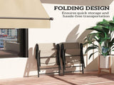 Set of Two Folding Outdoor Chairs - Brown/Black T3398P327964