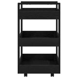 Kitchen Trolley Black Oak 60 x 45 x 80 cm Engineered Wood 862119