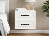 Wall-Mounted Bedside Cabinet White 34.5 x 33 x 40 cm 899315