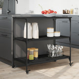 Kitchen Trolley Black 102x50x95 cm Engineered Wood 842321