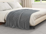Throw Blankets 6 pcs Dark Grey 150 x 130 cm Fleece 42016873