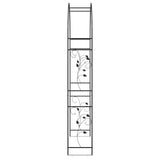 Garden Arch Floral Black 115 x 37 x 231 cm 42021351