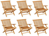 7 Piece Garden Dining Set Solid Teak Wood 3059604