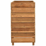 Raised Bed 100x40x72 cm Recycled Teak Wood and Steel 47428