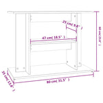 ZNTS Aquarium Stand Sonoma Oak 80x35x60 cm Engineered Wood 833578