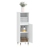 Bathroom Cabinet White 30x30x100 cm Engineered Wood 831548