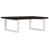 Basin Shelf Wall Mounted Steel and Solid Wood Oak 3302616