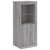 Sideboards with LED Lights 3 pcs Grey Sonoma Engineered Wood 3209133