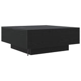 Coffee Table Black Oak 80 x 80 x 31 cm Engineered Wood 863002