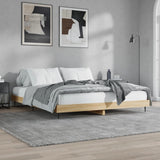 Bed Frame without Mattress Sonoma Oak 120x200 cm Engineered Wood 832256