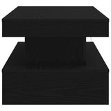 Coffee Table with LED Lights Black Oak 90x50x40 cm 862256