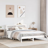 Bed Frame without Mattress White 160x200 cm Solid Wood Pine 3306142