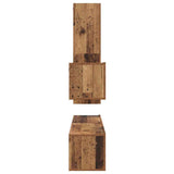 TV Cabinet Set with Drawer 4 pcs Old Wood Engineered Wood 3393327