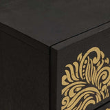 Bedside Cabinet with Door with Drawer Black 50 x 33 x 60 cm 4018819