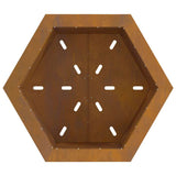 Smokeless Fire Pit Brown 58 x 58 x 51 cm Weathering Steel 858981
