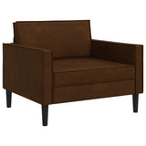 XL Armchair Brown Faux Suede Leather 42043526