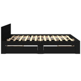Bed Frame with Headboard without Mattress Black 180x200 cm Super King 3295542