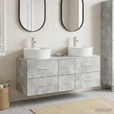 Bathroom Furniture Set 3 pcs Concrete Grey 49.5 x 44.5 x 65 cm 3405886