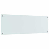 Kitchen Backsplash 2 pcs White 120 x 40 cm Tempered Glass 3415485