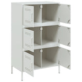 Highboard White 68x39x113 cm Steel 842963