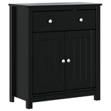 Bathroom Cabinet BERG Black 69.5x34x80 cm Solid Wood Pine 358543