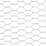Chicken Wire Fence Steel with PVC Coating 25x1.5 m Green 143270