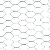Chicken Wire Fence Steel with PVC Coating 25x1.5 m Green 143267