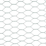 Chicken Wire Fence Steel with PVC Coating 25x1.5 m Green 143267