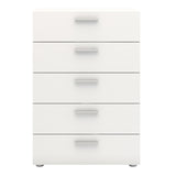 Pepe Chest of 5 Drawers in White 7107007249