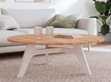 Table Top 90x2.5 cm Round Solid Wood Beech 355940