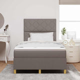 Box Spring Bed with Headboard Taupe 120 x 200 cm Fabric 3339690