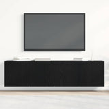 TV Cabinets 2 pcs Black Oak 160x30x41 cm Engineered Wood 862197