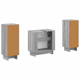 2 Piece Bathroom Cabinet Set EDE Grey Sonoma Engineered Wood 3417987
