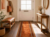 Runner Rug FLORNES Woven Orange 80 x 400 cm PP 7 mm 42057224
