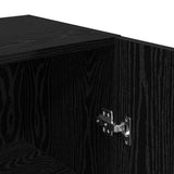 TV Cabinet Set Wall-mounted Black Oak Engineered Wood 3393517