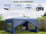 3 x 3 Pop Up Gazebo, Water and UV Resistant Party Tent Camping Canopy Marquee with Carry Bag, T3398P314669