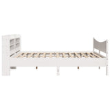 Bed Frame with Headboard White 180x200 cm Super King Solid Wood Pine 3307036